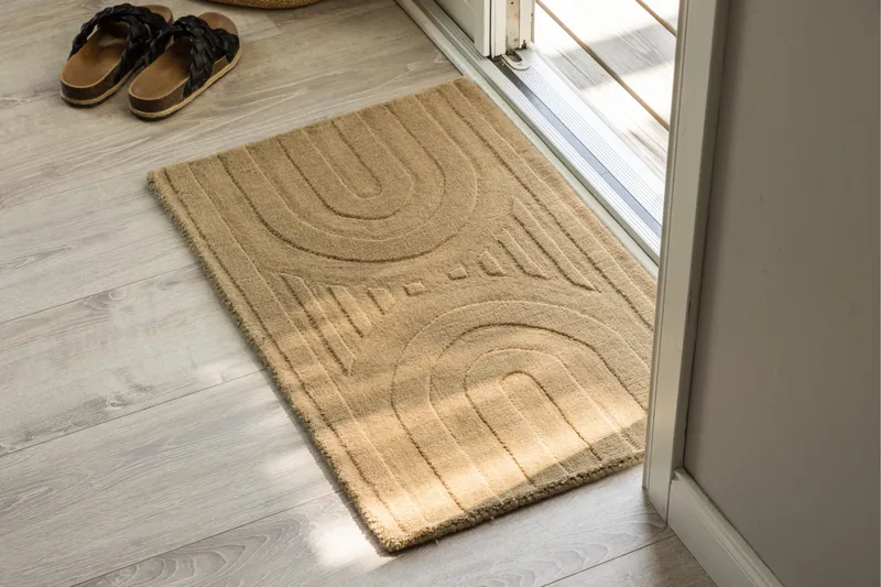 Villamatto Nora 50x80 cm - Beige - Kodintekstiilit & matot - Matto - Moderni matto - Villamatto