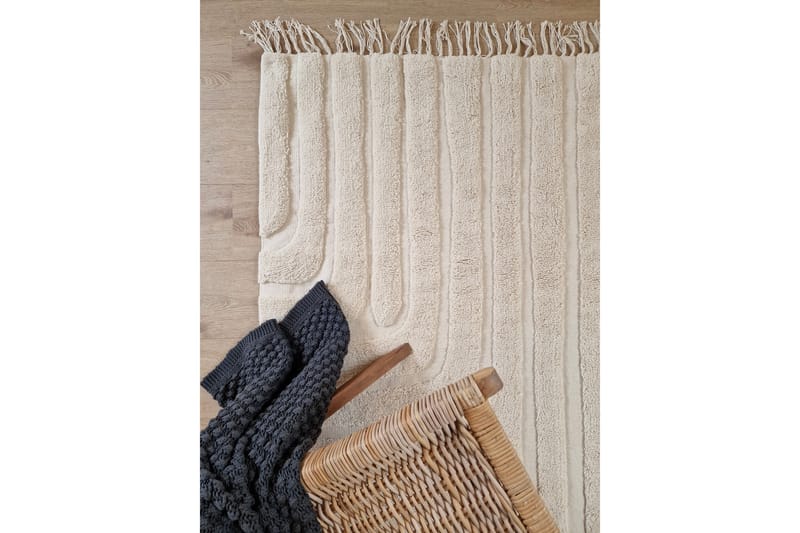 Marocko puuvillamatto 240x340 cm - Kerma - Kodintekstiilit & matot - Matto - Moderni matto - Puuvillamatto