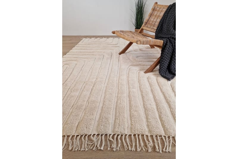 Marocko puuvillamatto 240x340 cm - Kerma - Kodintekstiilit & matot - Matto - Moderni matto - Puuvillamatto