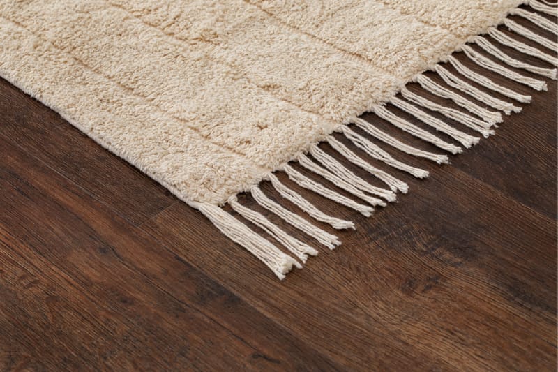 Marocko puuvillamatto 240x340 cm - Kerma - Kodintekstiilit & matot - Matto - Moderni matto - Puuvillamatto