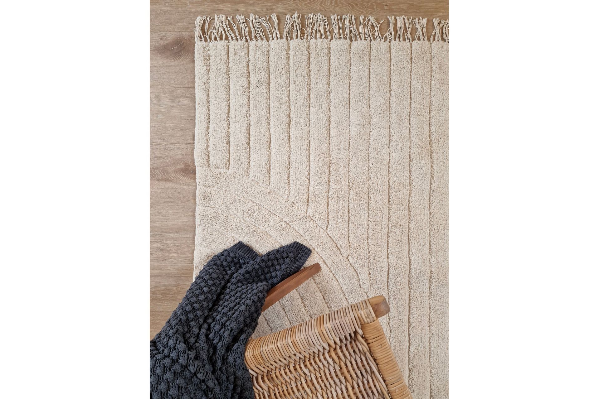 Marocko puuvillamatto 240x340 cm - Kerma - Kodintekstiilit & matot - Matto - Moderni matto - Puuvillamatto