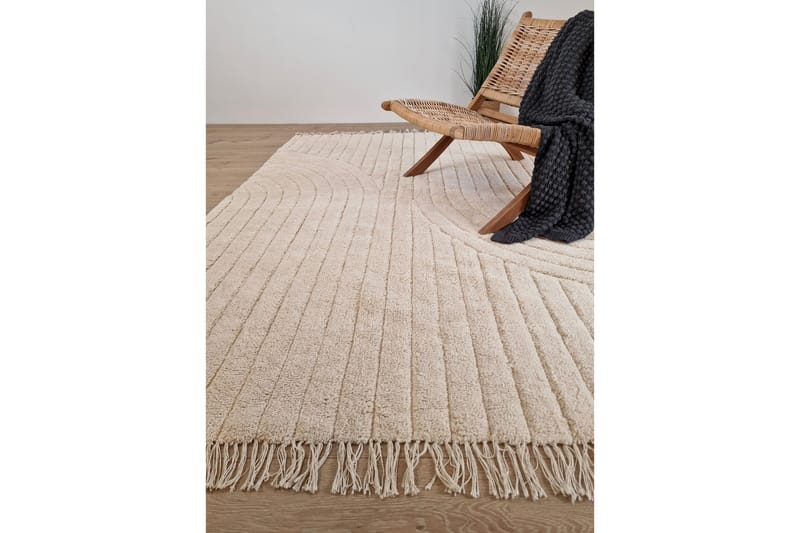 Marocko puuvillamatto 160x230 cm - Kerma - Kodintekstiilit & matot - Matto - Moderni matto - Puuvillamatto