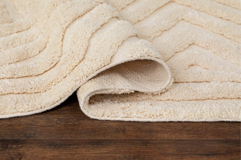 Marocko puuvillamatto 240x340 cm - Kerma - Kodintekstiilit & matot - Matto - Moderni matto - Puuvillamatto