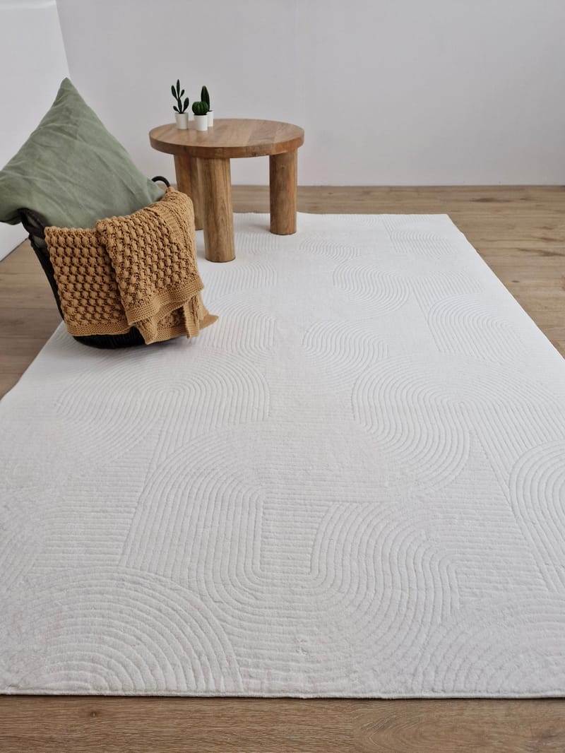 Castello wilton-matto 200x290 cm suorakaide - Valkoinen - Kodintekstiilit & matot - Matto - Moderni matto - Käytävämatto