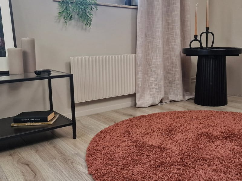 Lounge nukkamatto pyöreä 200 cm - Kupari - Kodintekstiilit & matot - Matto - Moderni matto - Nukkamatto