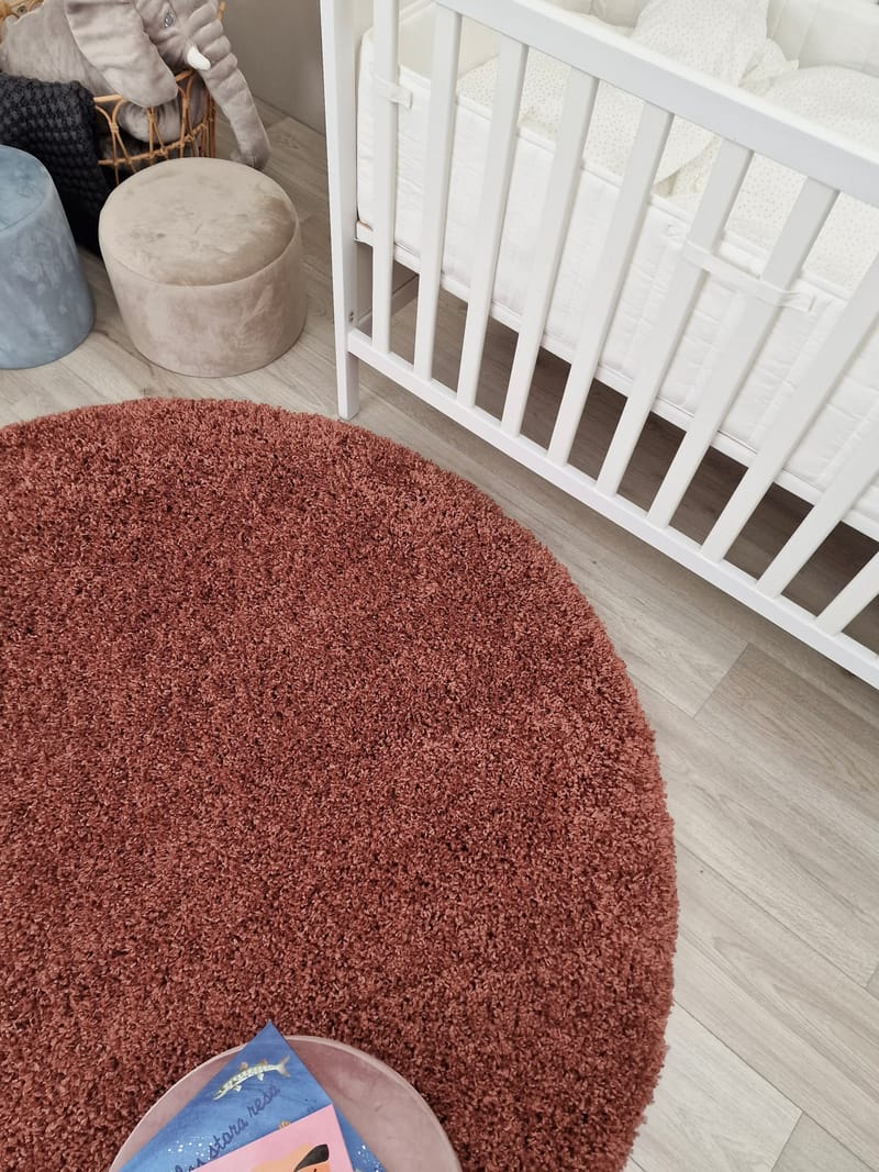 Lounge nukkamatto pyöreä 200 cm - Kupari - Kodintekstiilit & matot - Matto - Moderni matto - Nukkamatto