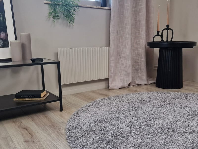 Lounge nukkamatto pyöreä 200 cm - Hopea - Kodintekstiilit & matot - Matto - Moderni matto - Nukkamatto