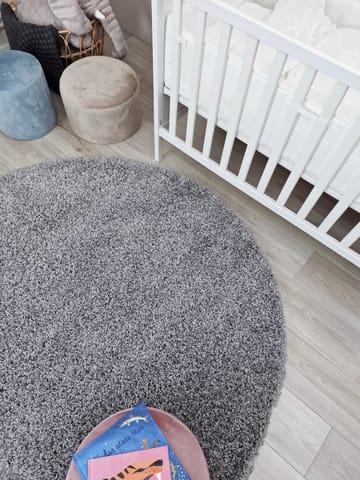 Lounge nukkamatto pyöreä 160 cm - Hopea - Kodintekstiilit & matot - Matto - Moderni matto - Nukkamatto