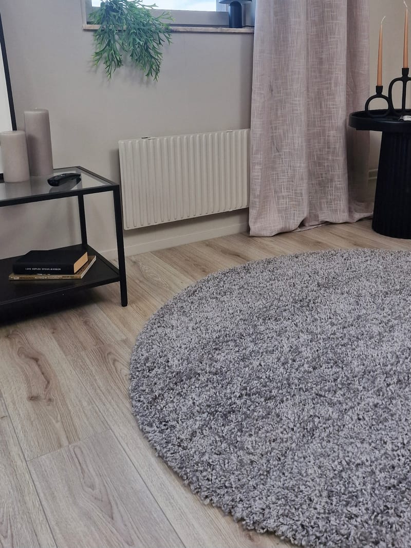 Lounge nukkamatto pyöreä 300 cm - Hopea - Kodintekstiilit & matot - Matto - Moderni matto - Nukkamatto