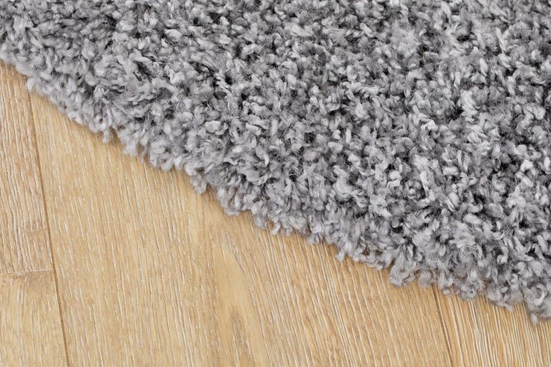 Lounge nukkamatto pyöreä 200 cm - Hopea - Kodintekstiilit & matot - Matto - Moderni matto - Nukkamatto