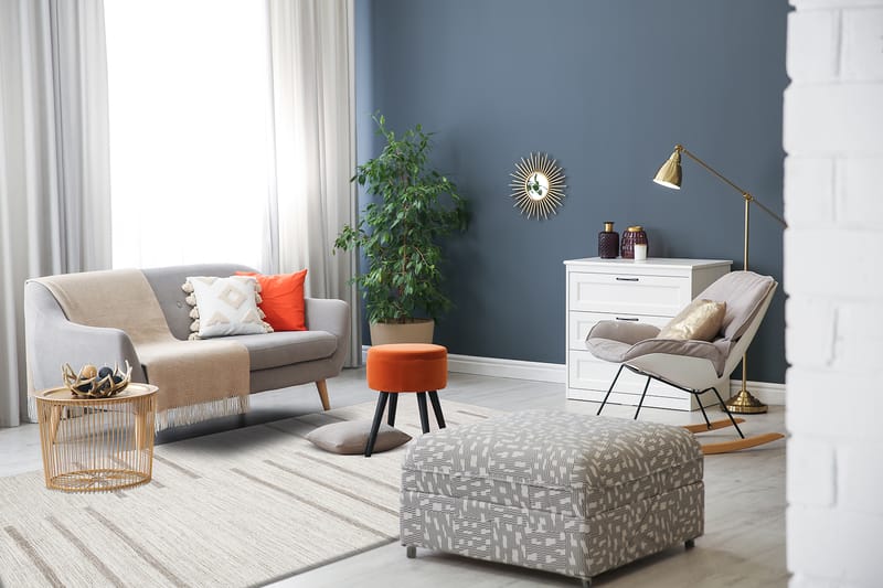 Mellby puuvillamatto 160x230 cm suorakaide - Kerma - Kodintekstiilit & matot - Matto - Moderni matto - Puuvillamatto