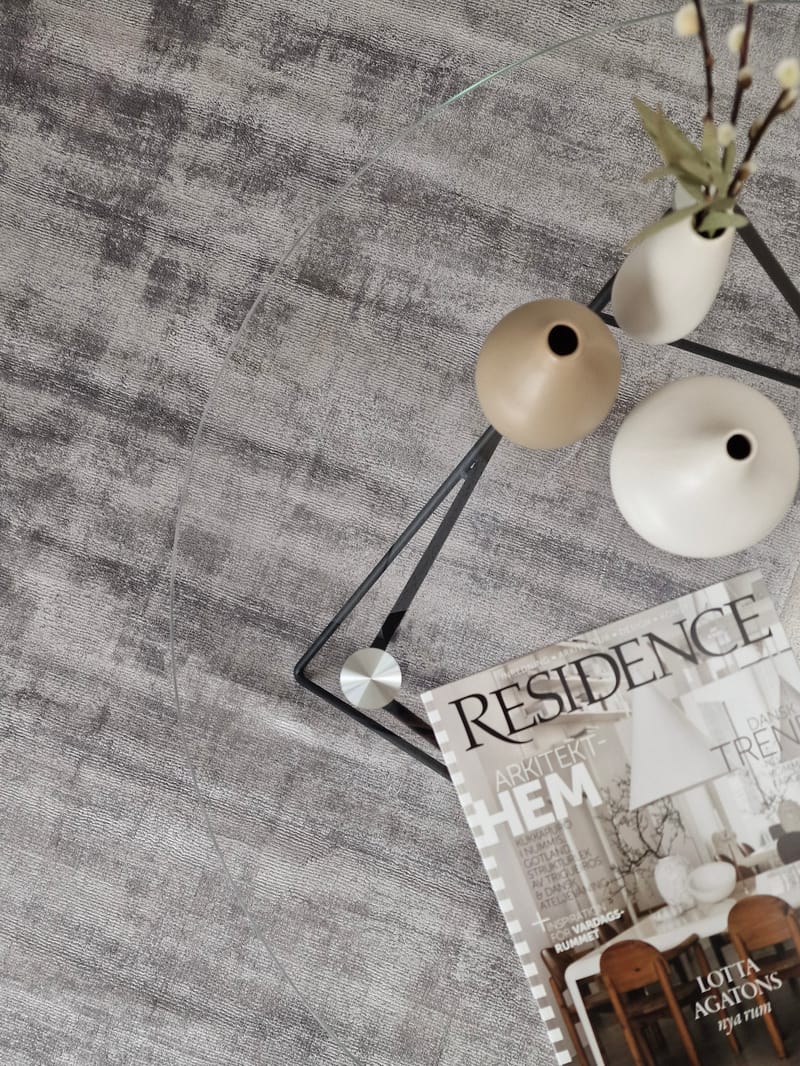 Tribeca viskoosimatto 160x230 cm suorakaide - Harmaa - Kodintekstiilit & matot - Matto - Moderni matto - Viskoosimatto & keinosilkkimatto