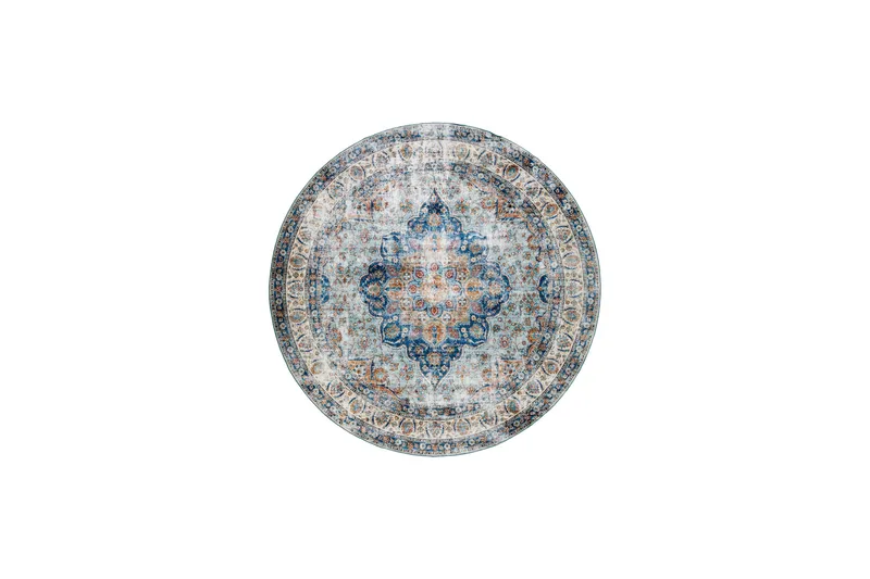 Tarfaya frieze-matto pyöreä 240 cm, Monivärinen