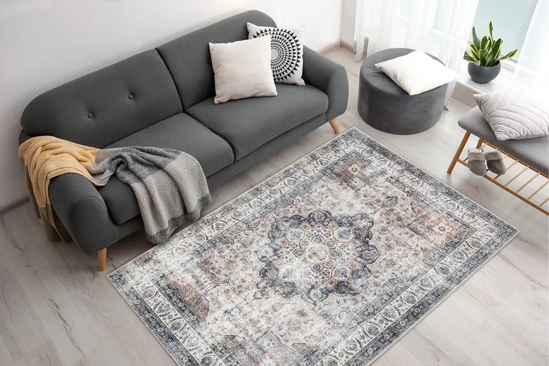 Tarfaya frieze-matto 160x230 cm - Luonnonväri - Kodintekstiilit & matot - Matto - Moderni matto - Wilton-matto