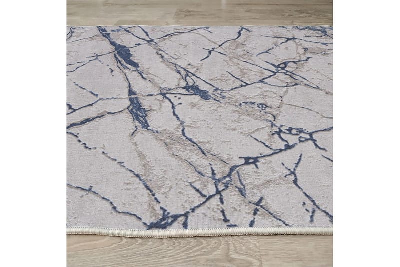 Masahiko Puuvillamatto 100x300 cm Suorakaide - Sininen - Kodintekstiilit & matot - Matto - Moderni matto - Puuvillamatto