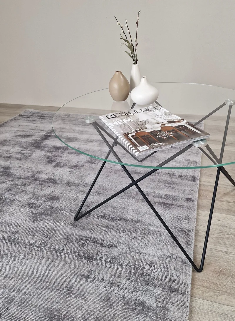 Tribeca viskoosimatto 160x230 cm suorakaide - Harmaa - Kodintekstiilit & matot - Matto - Moderni matto - Viskoosimatto & keinosilkkimatto