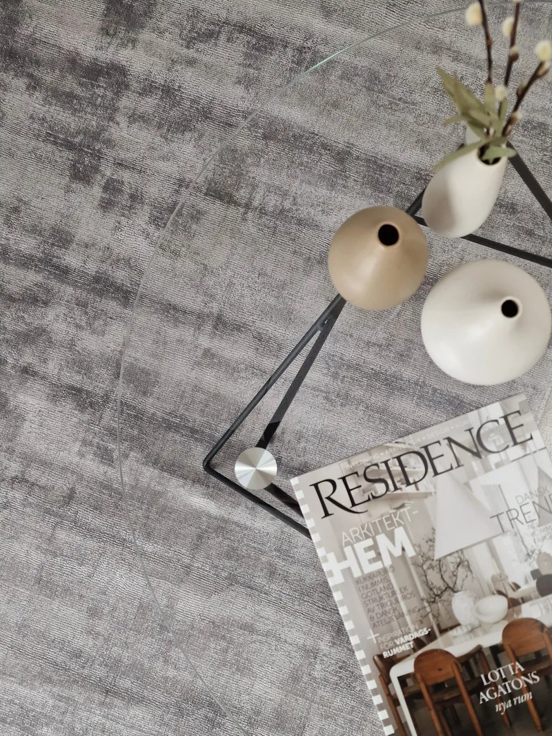 Tribeca viskoosimatto 160x230 cm suorakaide - Harmaa - Kodintekstiilit & matot - Matto - Moderni matto - Viskoosimatto & keinosilkkimatto