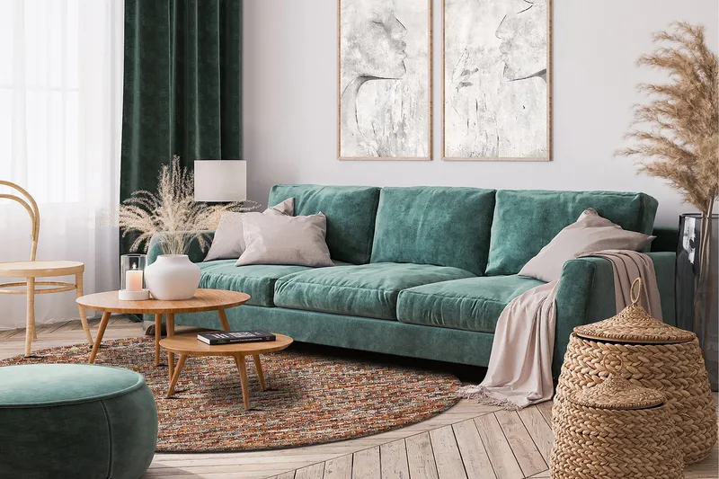 Torekov villamatto pyöreä 300 cm - Monivärinen - Kodintekstiilit & matot - Matto - Moderni matto - Villamatto