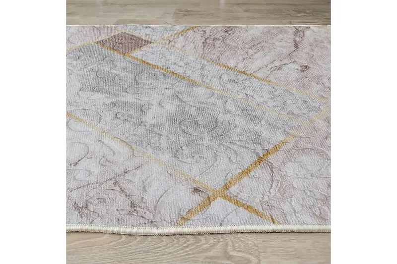 Dina Puuvillamatto 100x300 cm Suorakaide - Valkoinen - Kodintekstiilit & matot - Matto - Moderni matto - Puuvillamatto