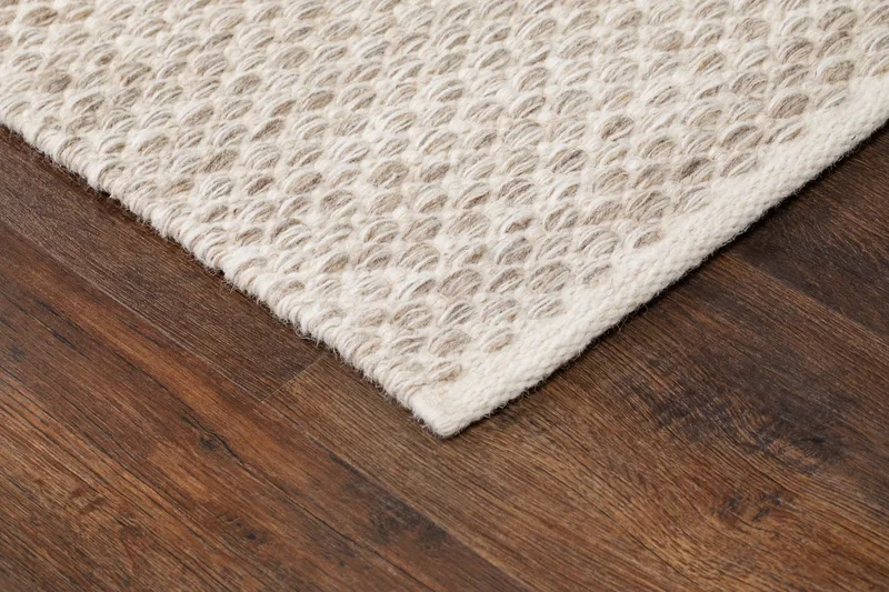 Varberg puuvillamatto 160x230 cm suorakaide - Kerma - Kodintekstiilit & matot - Matto - Moderni matto - Puuvillamatto