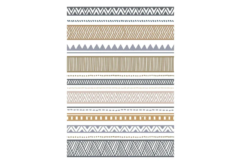 Idaburn Puuvillamatto 100x300 cm Suorakaide, Valkoinen