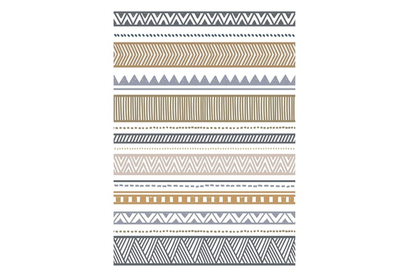 Idaburn Puuvillamatto 100x300 cm Suorakaide, Valkoinen