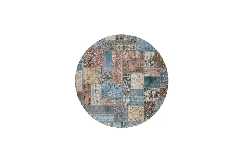 Tarfaya frieze-matto pyöreä 240 cm, Monivärinen