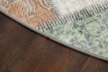 Tarfaya frieze-matto pyöreä 200 cm - Vihreä - Kodintekstiilit & matot - Matto - Moderni matto - Wilton-matto