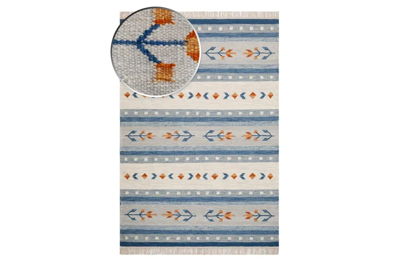 Fagersta villamatto 240x340 cm - Sininen - Kodintekstiilit & matot - Matto - Moderni matto - Villamatto