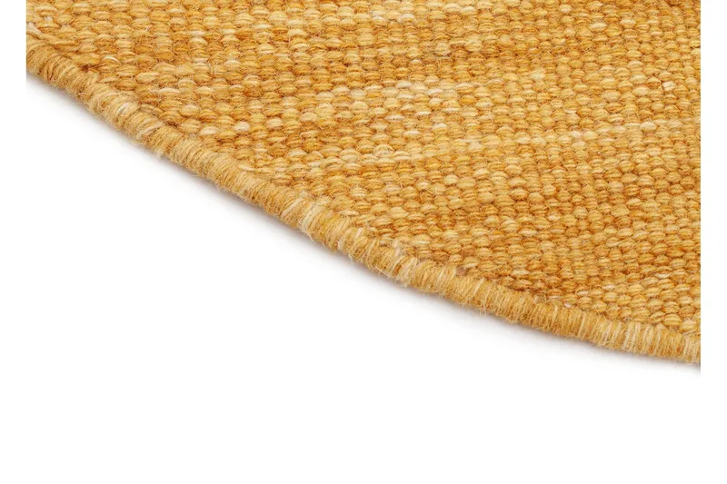 Birka villamatto pyöreä 240 cm - Keltainen - Kodintekstiilit & matot - Matto - Moderni matto - Villamatto