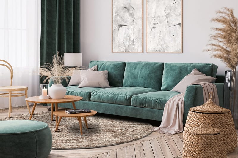 Torekov villamatto pyöreä 300 cm - Nougat - Kodintekstiilit & matot - Matto - Moderni matto - Villamatto