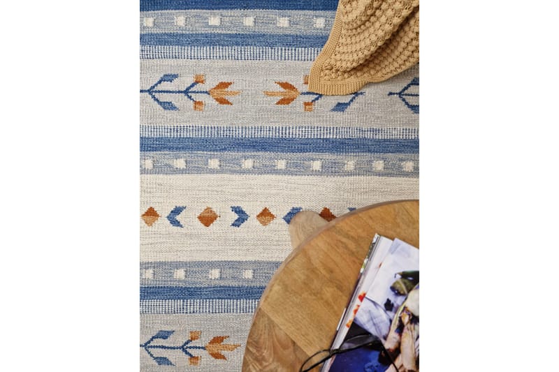 Fagersta Villamatto 80x200 cm - Sininen - Kodintekstiilit & matot - Matto - Moderni matto - Villamatto