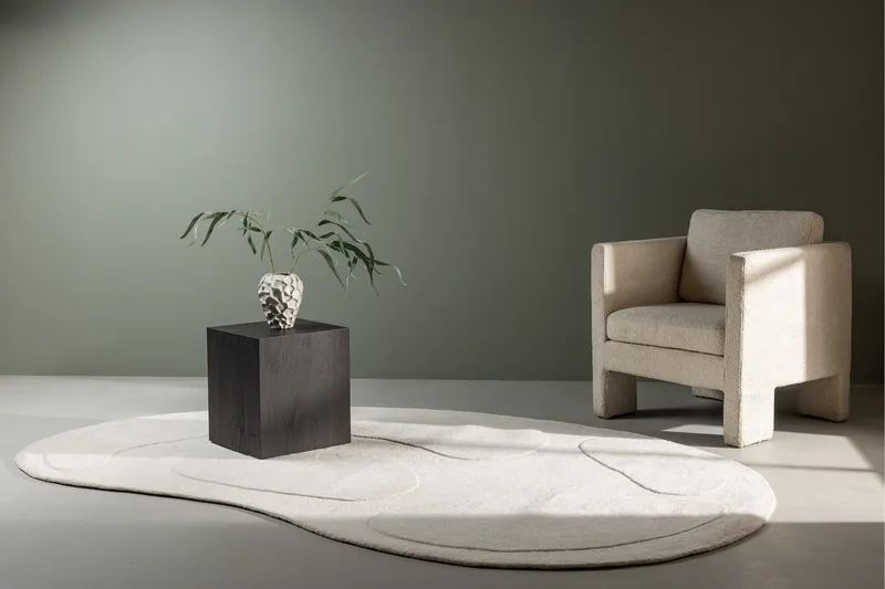 Villamatto Enard 175x290 cm - Valkoinen - Kodintekstiilit & matot - Matto - Moderni matto - Villamatto