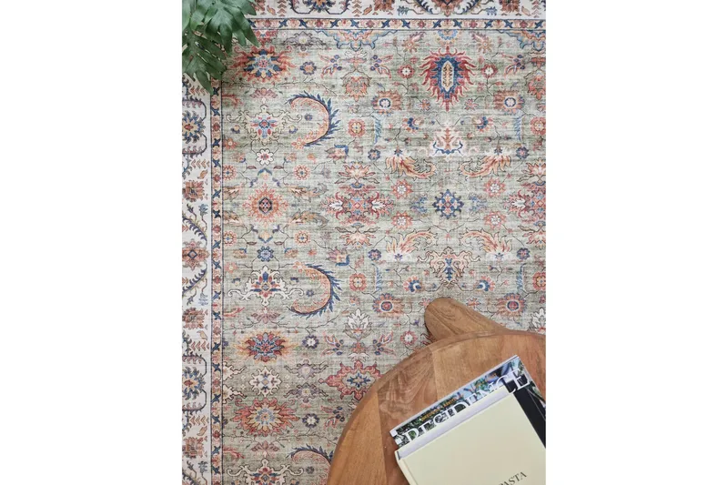 Tarfaya frieze-matto 240x340 cm - Vihreä - Kodintekstiilit & matot - Matto - Moderni matto - Wilton-matto