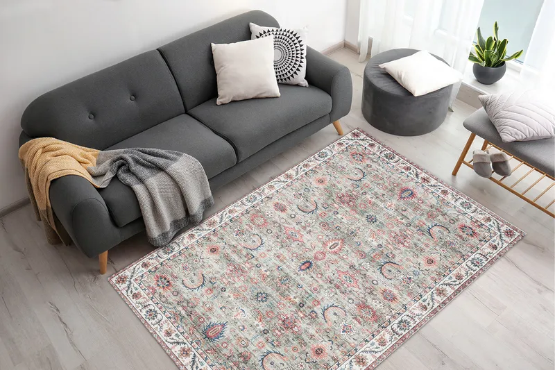 Tarfaya frieze-matto 240x340 cm - Vihreä - Kodintekstiilit & matot - Matto - Moderni matto - Wilton-matto