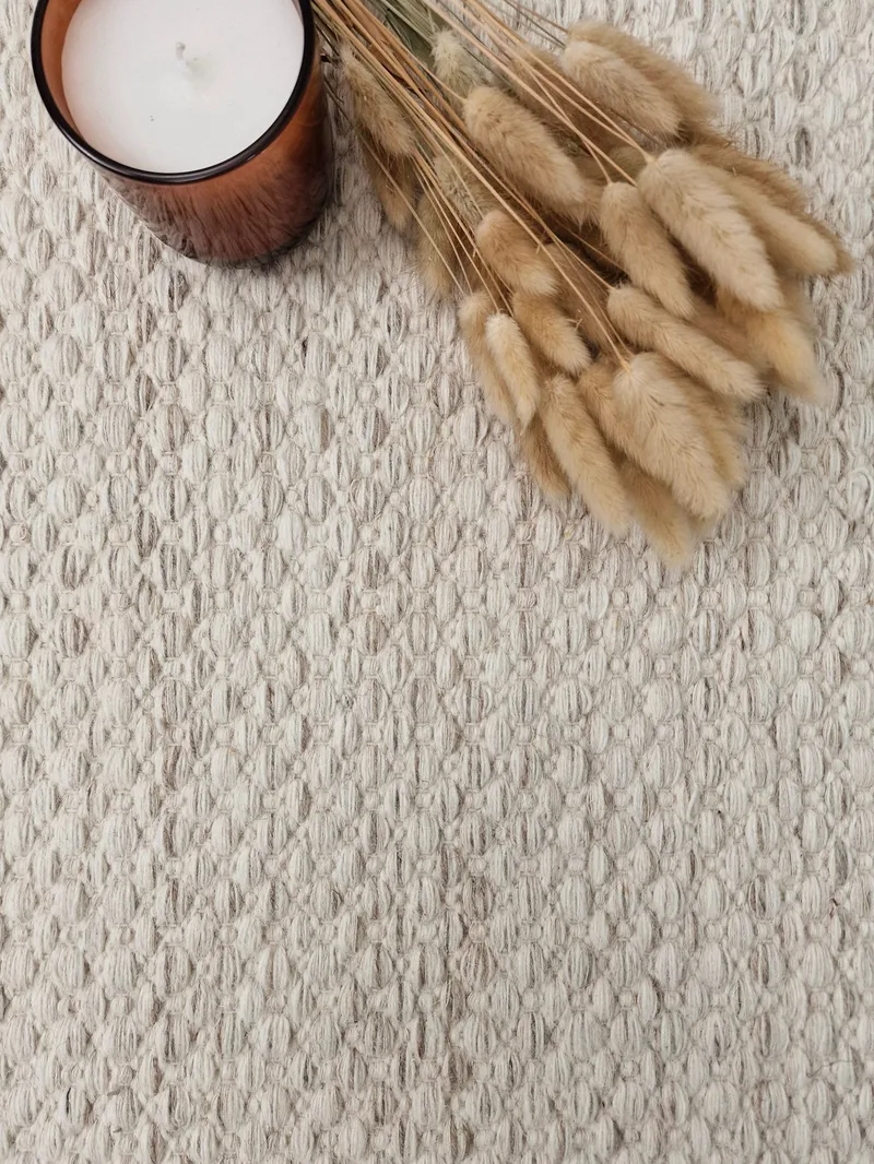 Varberg puuvillamatto 160x230 cm suorakaide - Kerma - Kodintekstiilit & matot - Matto - Moderni matto - Puuvillamatto