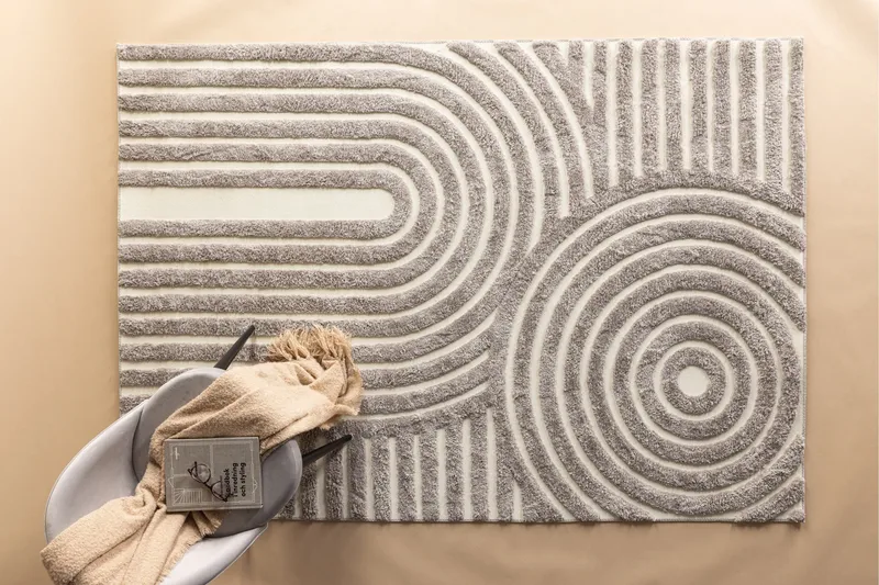 Nukkamatto Nikita 200x290 cm - Harmaa - Kodintekstiilit & matot - Matto - Moderni matto - Nukkamatto