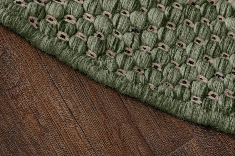 Torekov villamatto pyöreä 240 cm - Vihreä - Kodintekstiilit & matot - Matto - Moderni matto - Villamatto