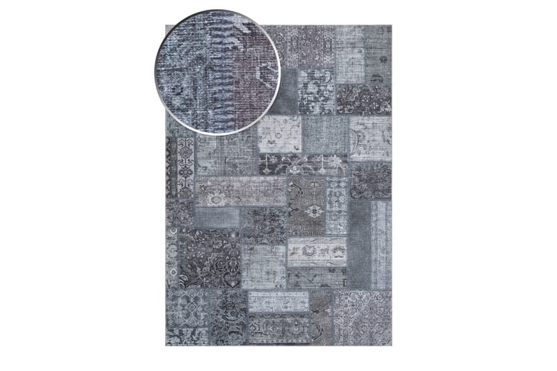 Patchwork wilton-matto 240x330 cm suorakaide - Harmaa - Kodintekstiilit & matot - Matto - Moderni matto - Wilton-matto