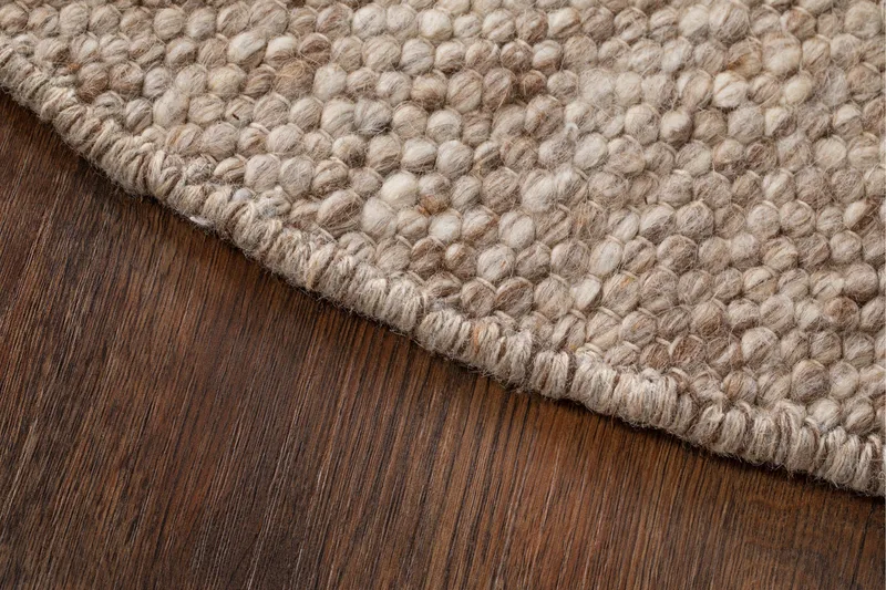 Skagen villamatto pyöreä 160 cm - Pellava - Kodintekstiilit & matot - Matto - Moderni matto - Villamatto