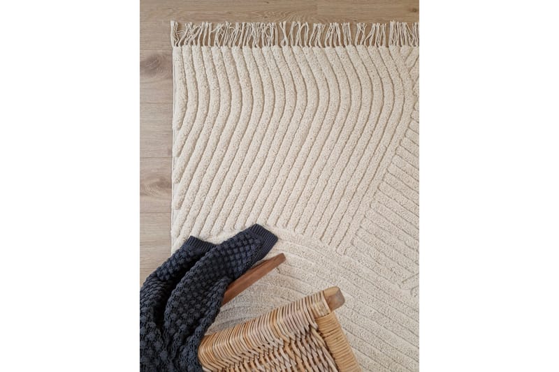 Marocko puuvillamatto 160x230 cm - Kerma - Kodintekstiilit & matot - Matto - Moderni matto - Puuvillamatto