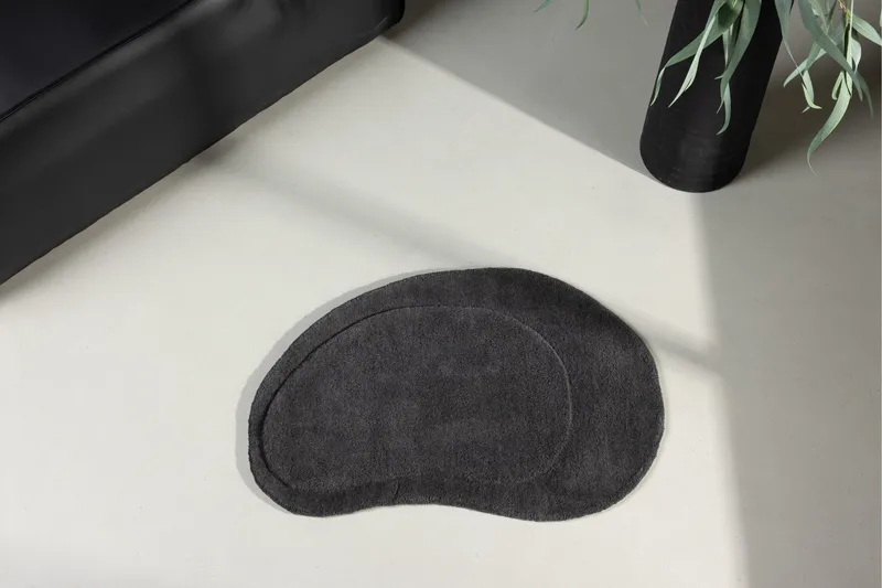 Villamatto Sten 50x75 cm - Tummanharmaa - Kodintekstiilit & matot - Matto - Moderni matto - Villamatto