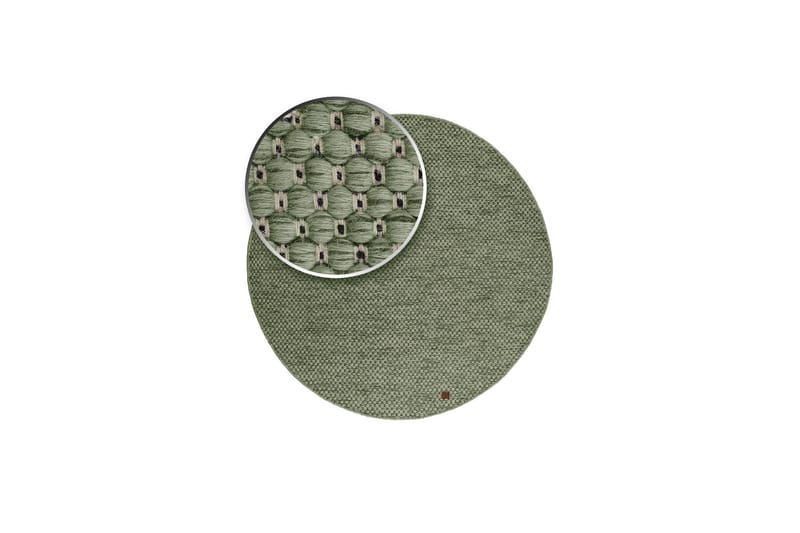 Torekov villamatto pyöreä 200 cm - Vihreä - Kodintekstiilit & matot - Matto - Moderni matto - Villamatto