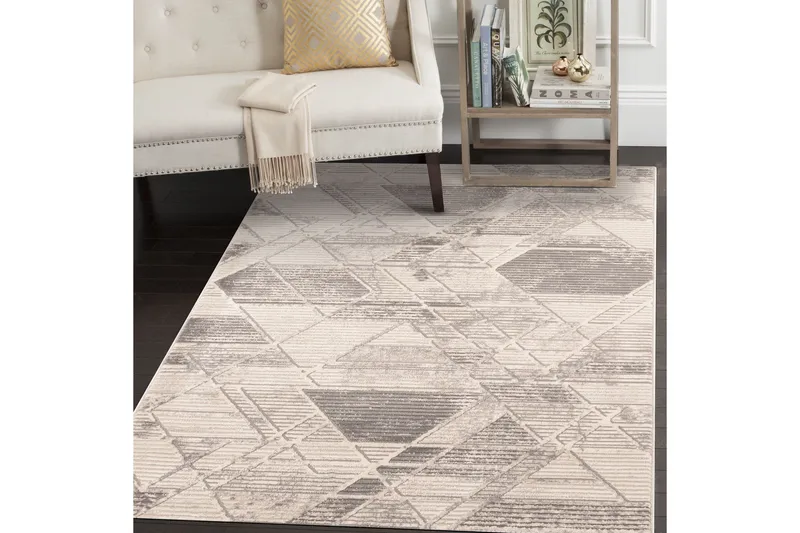 Merla Käytävämatto 80x150 cm Suorakaide, Harmaa/Beige/Ruskea