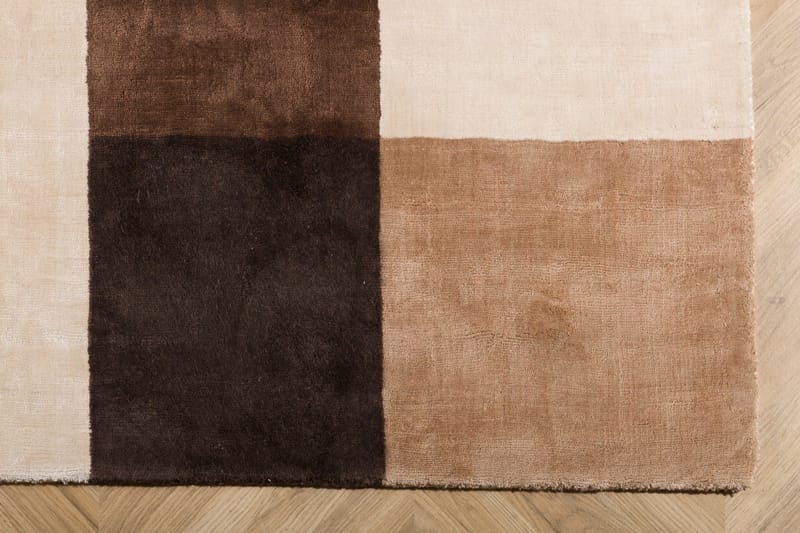 Arvid Viskoosimatto 250x350 cm Suorakulmainen - Ruskea - Kodintekstiilit & matot - Matto - Moderni matto - Viskoosimatto & keinosilkkimatto