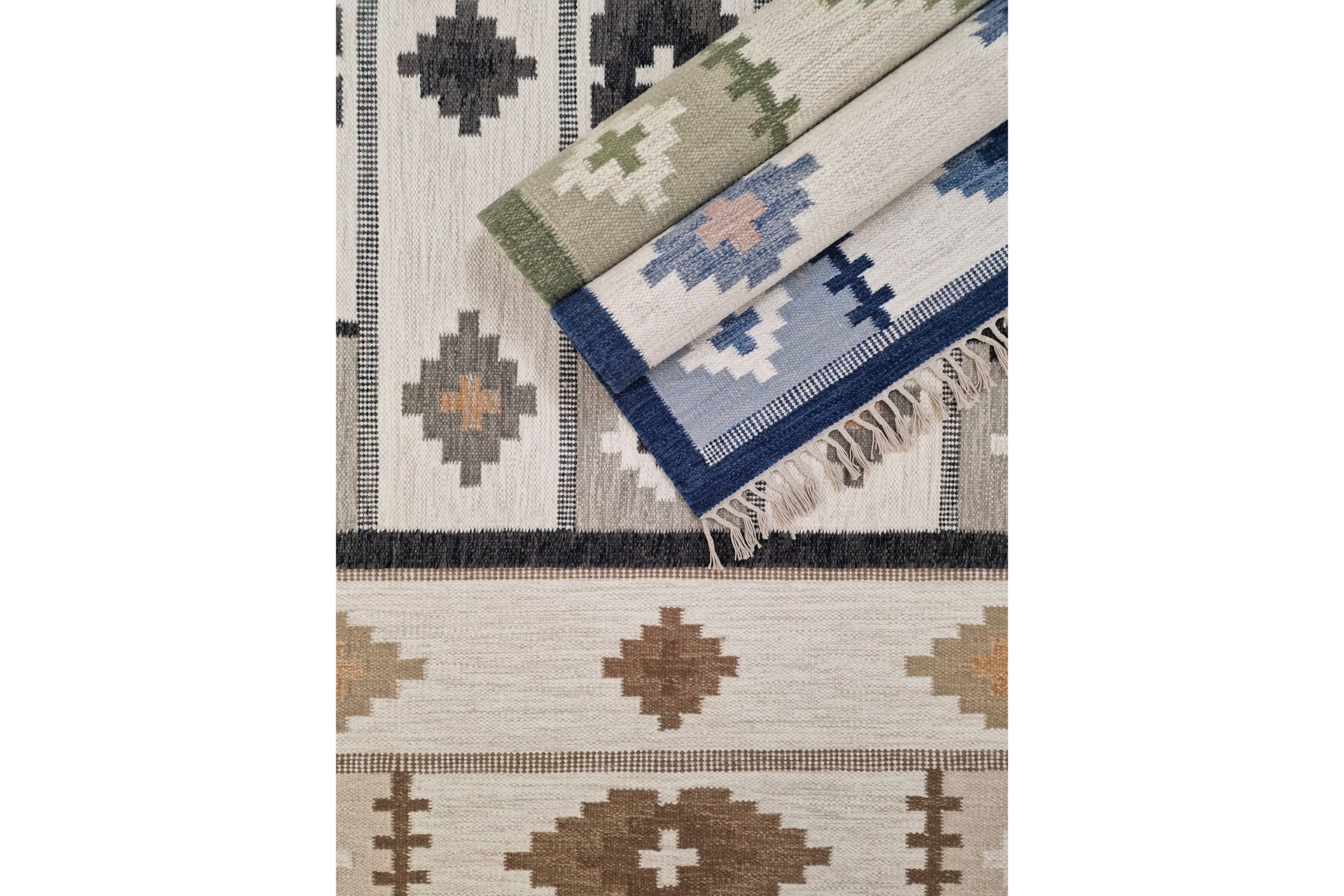 Arvika Villamatto 160x230 cm Suorakaide - Beige - Kodintekstiilit & matot - Matto - Moderni matto - Villamatto