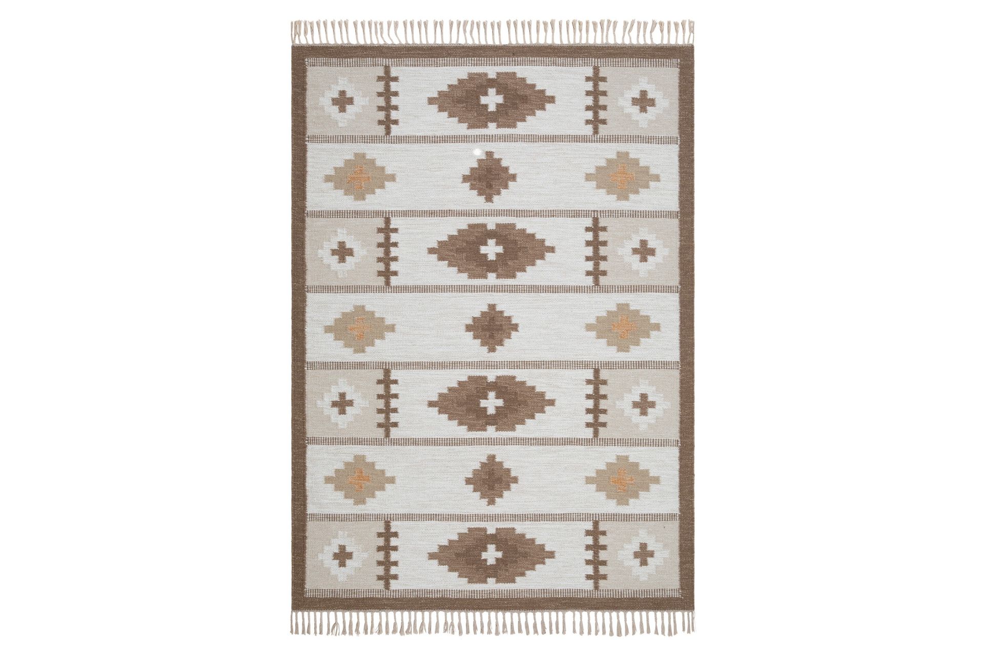 Arvika Villamatto 160x230 cm Suorakaide - Beige - Kodintekstiilit & matot - Matto - Moderni matto - Villamatto