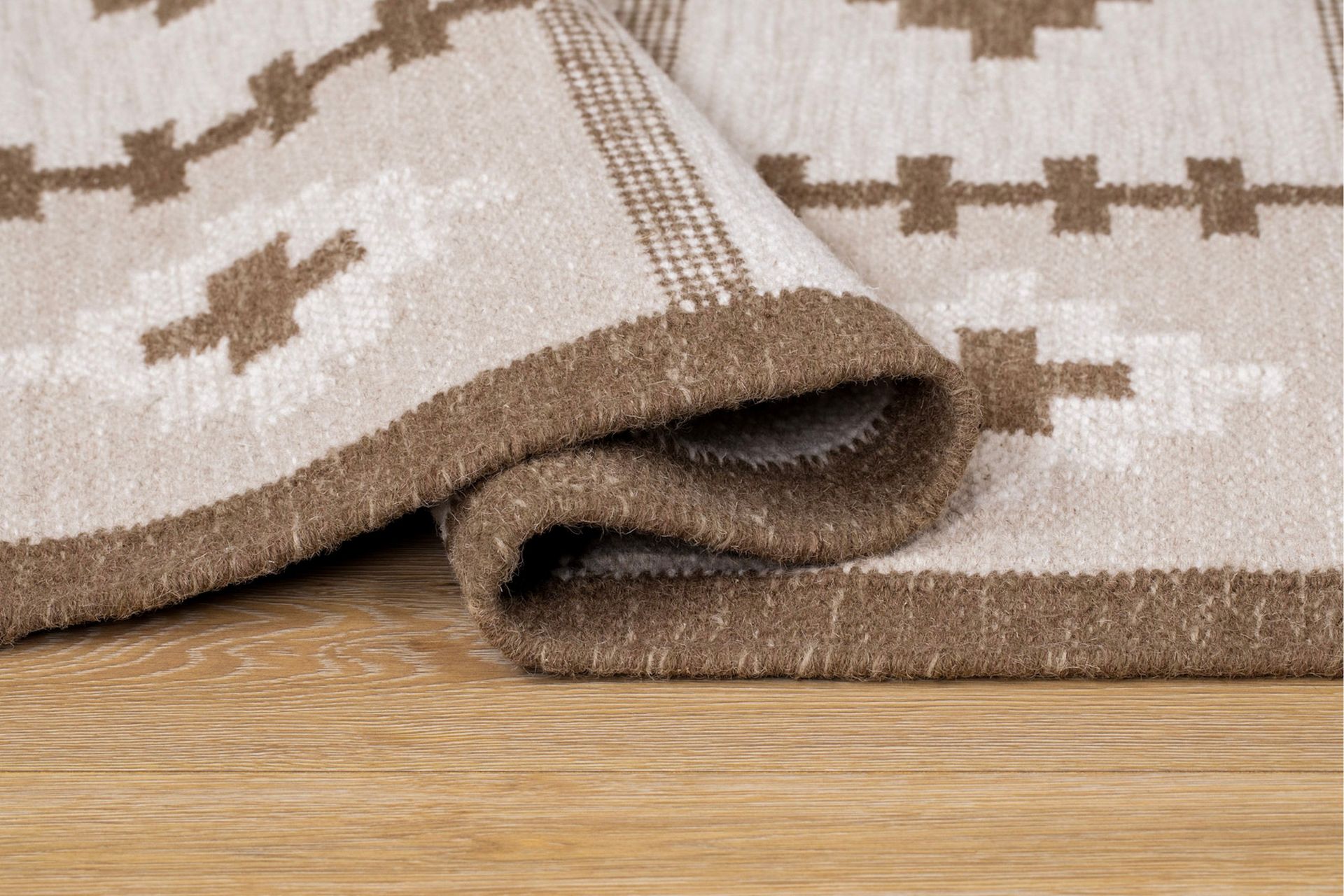 Arvika Villamatto 160x230 cm Suorakaide - Beige - Kodintekstiilit & matot - Matto - Moderni matto - Villamatto