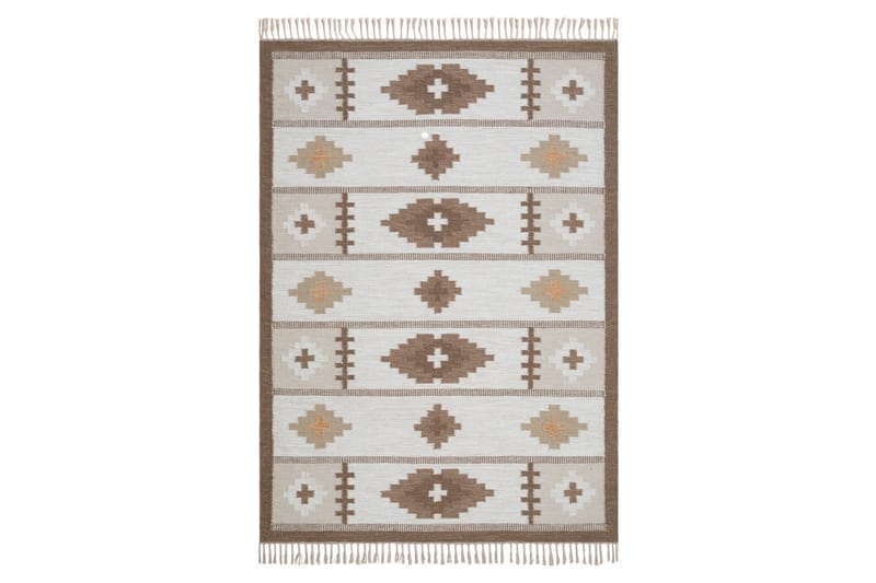 Arvika Villamatto 160x230 cm Suorakaide - Beige - Kodintekstiilit & matot - Matto - Moderni matto - Villamatto