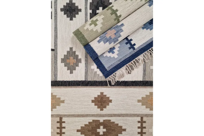 Arvika Villamatto 200x300 cm Suorakaide - Beige - Kodintekstiilit & matot - Matto - Moderni matto - Villamatto